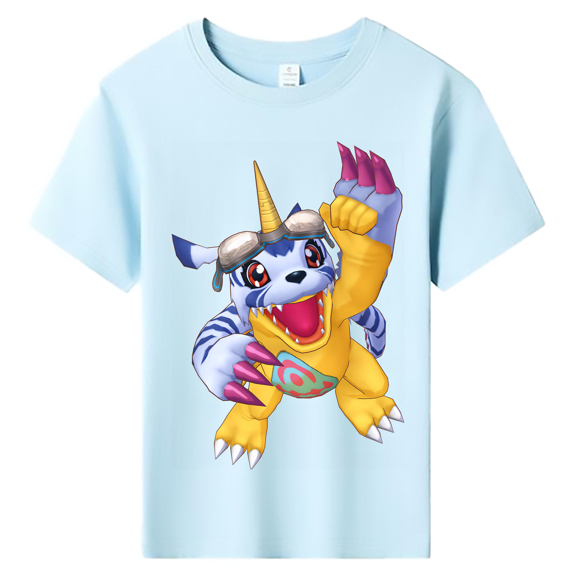 （画像用） Digimon デジタルモンスター/デジモン 綿100％キッズTシャツ（フロントプリント）